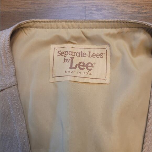 VTG 70s Separate-Lees by LEE Men’s Tan Vest 42R Made in USA Workwear EUC - Picture 5 of 9